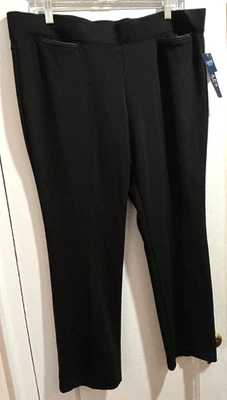 $60 Chaps Pantalones Para Mujer Talla XL Negro Pull On Cintura Elástica Pantalones Nuevos con Etiquetas Foto 1 de 4