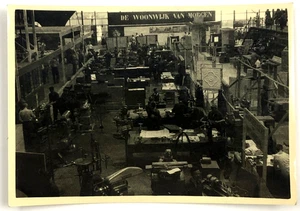 Fotografía de fábrica de azulejos de techo de hojalata vintage De Woonwijk Van Morgen 4 x 2,75 pulgadas - Imagen 1 de 4