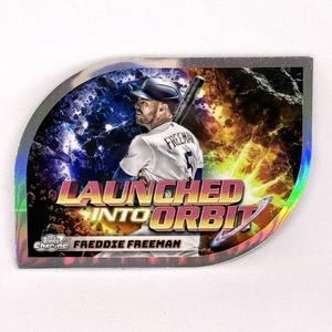 2024 Topps Chrome Cosmic FREDDIE FREEMAN Launched Into Orbit Die-Cut Refractor - Picture 1 of 2