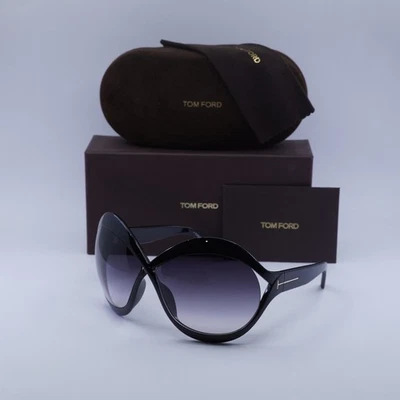 Tom Ford FT0902 01B Shiny Black/Gradient Smoke 71-11-110 Sunglasses New Authe... - Image 1 of 4