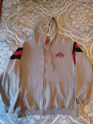 Sudadera con Capucha XL Gris Cremallera Completa NCAA De Colección Ohio State Buckeyes  Foto 1 de 4