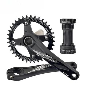 Juego de bielas de bicicleta 104BCD dientes anchos y estrechos 170/175 mm anillo de cadena 32-38T juego de bielas - Imagen 1 de 46