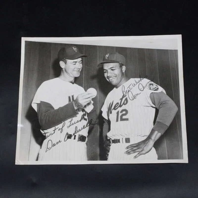 Tommy Davis/Don Cardwell Signed 8x10 Photo New York Mets Autograph D13419 - Image 1 of 4