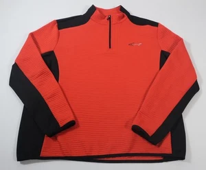 Greg Norman Attack Life Mens Ottoman 1/4-Zip Golf Pullover Orange Size L - Picture 1 of 6
