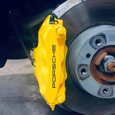 NEW 12 PCS High Temperature Resistant Porsche Brake Caliper Stickers - Image 1 of 4