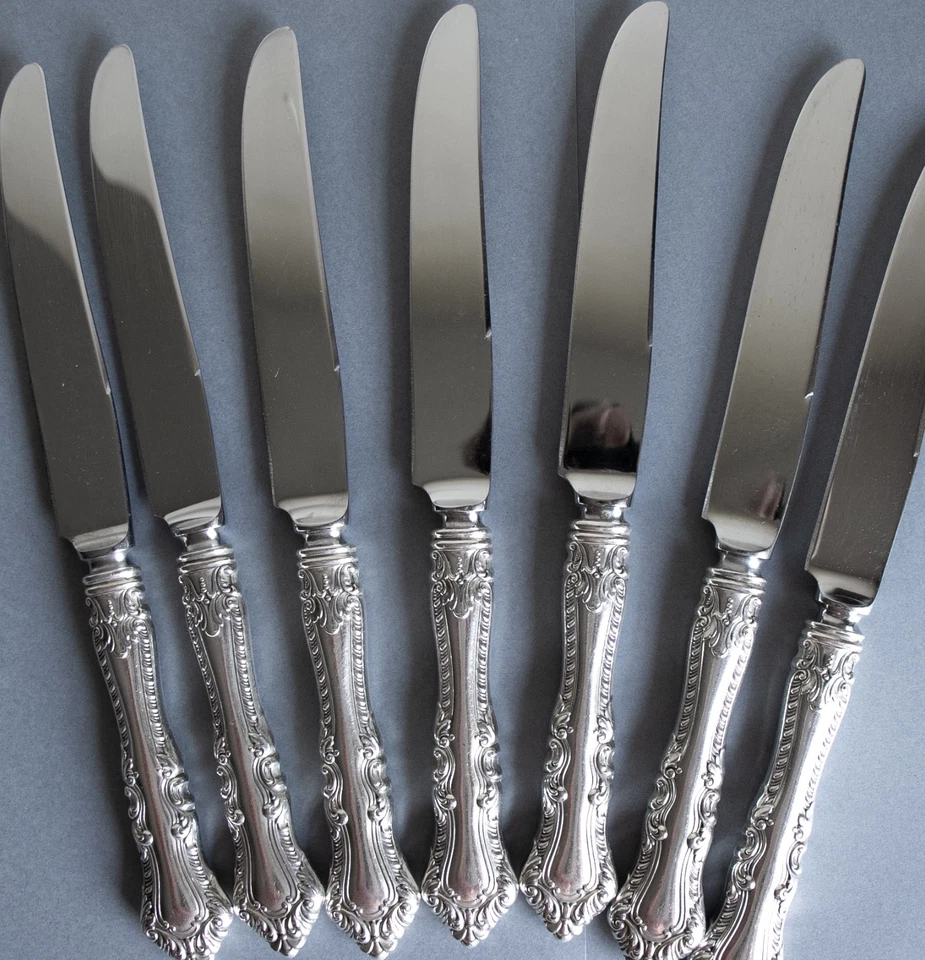 Watson Foxhall 7 纯银 9 英寸晚餐刀 无 Monogram — 第 1/4 张图片