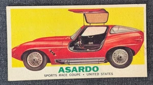 Topps Sports Cars #12 Asardo 1961 cupé deportivo de carreras Estados Unidos excelente estado - Imagen 1 de 2