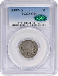 1918/7-D Buffalo Nickel G04 PCGS (CAC) - Picture 1 of 4