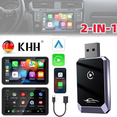 2-in-1-Kabelloser CarPlay Android Auto-Adapter Plug & Play CarPlay Adapter - Bild 1 von 4