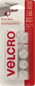1 Confezione FISSAGGI Adesivi posteriori in VELCRO (6) Monete da 3/4" e (8) Quadrati da 7/8" per Confezione - Foto 1 di 1