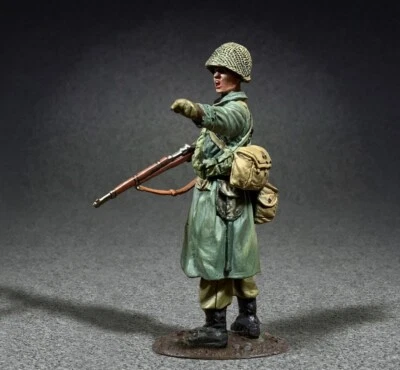 GRAN Bretaña segunda guerra mundial aliados 25153 infantería de estados unidos en impermeable apuntando Foto 1 de 3