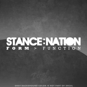 Stancenation Stance Nation Vinyl Decal Car Window Sticker Car JDM Euro Tuner V2 - Picture 1 of 4