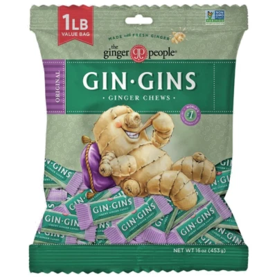 The Ginger People Gin Gins Chews 1 pound bag, Original Ginger, 16 Ounce - Image 1 of 4