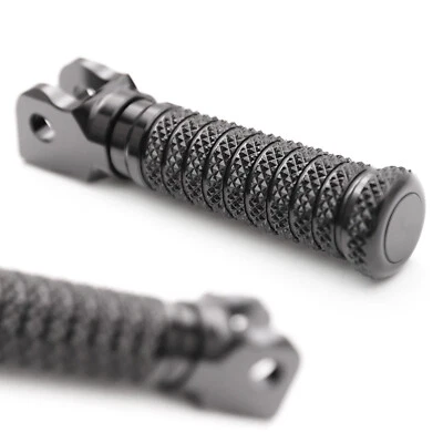 Clavijas delanteras CNC POLE negras para MT-07 FZ07 13-16 17 18 19 20 21 22 Foto 1 de 4