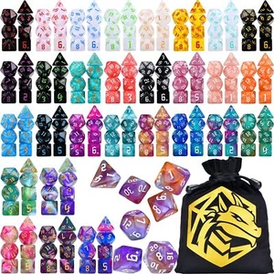 Amiven RPG Dice Sets 30 X 7-Die DND Polyhedral Dice 210pcs with a Large Draws... - Picture 1 of 9