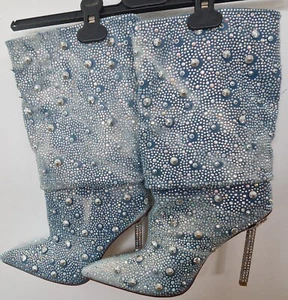 Challenger Denim Strass Stiefeletten Gr.40 Neu - Bild 1 von 9