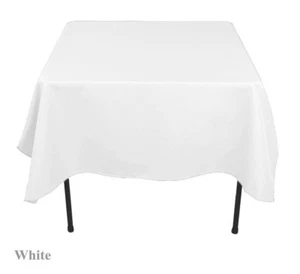 60"x 60 inch Square Overlay Tablecloth 100% polyester Wholesale Wedding party - Picture 1 of 32
