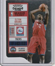 2010-11 Playoff Contenders Patches Gold Die-Cut Elton Brand #63 25/49