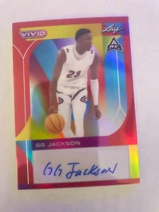 Leaf Vivid G.G. 2023 Autógrafos Jackson Red Memphis Grizzlies #31/35 SP ¡¡Lo último!!! - Imagen 1 de 2
