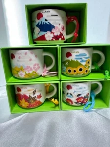 Starbucks Mini Mug four seasons Japan Limited 5 pieces Set Free shipping - Picture 1 of 11