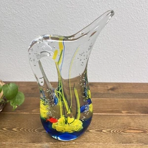 Bunter Murano Glas Maritim Fisch Motiv Krug Stil Wohndeko - Bild 1 von 12