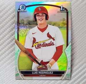 Luis Rodriguez📈2023 Bowman Chrome Lunar Glow Crater Refractor BCP-130 Cardinals