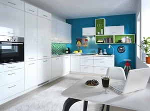 TOP LINE kitchen set, complete kitchen set, white high gloss kitchen set - Picture 1 of 17