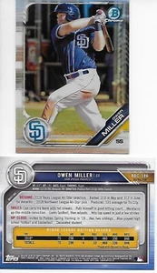 OWEN MILLER GUARDIANS INDIANS BOWMAN CHROME REFRACTOR ROOKIE CARD # BDC 186 - Picture 1 of 1