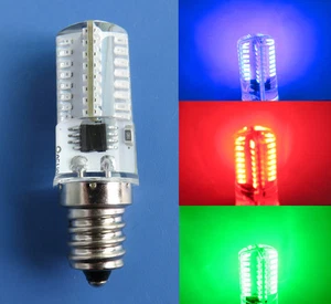 10pcs E12 Candelabra C7 LED bulb Red/Green/Blue Lamp 110V Decorative lights #H - Picture 1 of 8