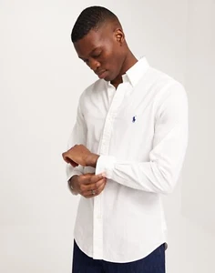 Polo Ralph Lauren White Brushed Cotton Medium - Picture 1 of 6