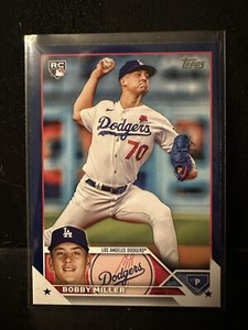 Bobby Miller 2023 Topps Update Rookie Card RC #US188 Dodgers Blue Parallel