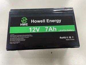 New 12V 7Ah LiFePO4 BMS with F2 Terminal 4000 Deep Cycles Life Lithium Battery - Picture 1 of 3