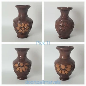 VTG KOROND Pottery Transylvania Hand Carved Decorative Vase Signed Rustic - Picture 1 of 11