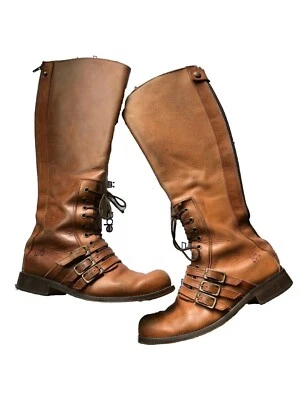 Botas de montar de cuero Nannette John Fleuvog Adrians talla 7 de colección Foto 1 de 4