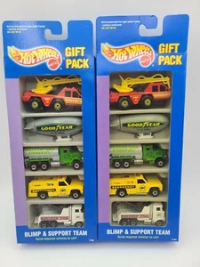 Hot Wheels 1991 Gift Pack BLIMP & SUPPORT TEAM #11364 Red & Black Cross Lot of 2 - Picture 1 of 6