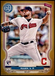 Logan Allen 2020 Topps Gypsy Queen 5x7 Gold #123 /10 Indians
