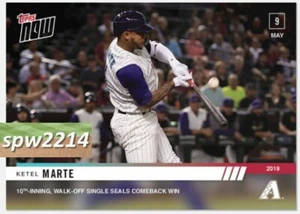 2019 Topps Now Ketel Marte #206 10th Inning Walk-Off Single - Picture 1 of 1