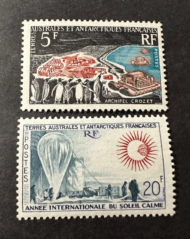French Southern & Antarctic Territories 1963 Sc# 23-24 MNH Very Fine FREE SHIP - Image 1 of 2