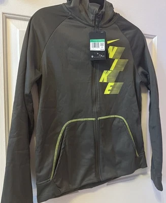 Nike Boys Size XL Therma Dri Fit Full Zipper Green CU9090 325 New with tags - Image 1 of 3