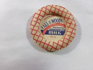 Vintage Lake Of The Woods Dairy - Milk Cap - Warroad, MN 1 Digit Phone - Bild 1 von 4