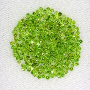 Lote de 329 piedras preciosas redondas naturales sin calentar cromo verde 3,06 quilates 1,2 mm - Imagen 1 de 14