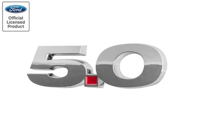 2011-2014 Ford Mustang GT 5.0 Chrome Fender Emblem  5.5" x 1.5" - Image 1 of 3