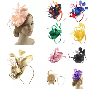 Bridal Women Hair Clip Headband Mini Top Hat Wedding Fascinator Royal Ascot Race - Picture 1 of 16