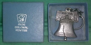 Olde Colonial Pewter Bicentennial Liberty Bell keychain 1976 & USWA 40 years - Picture 1 of 2
