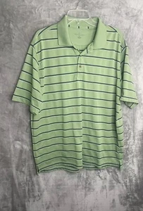 Golden Bear Mens Polo Shirt Size X-Large Light Green Striped - Picture 1 of 6