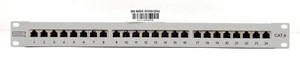 Panneau patch de montage en rack Digitus 483 mm 19'' 24 ports blanc - Photo 1/10
