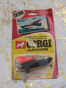 1967 CORGI JUNIORS BATBOAT BATMAN & ROBIN #1003 DIE-CAST SCALE MODEL CAR TOY #7 - Picture 1 of 6