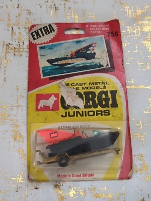 1967 CORGI JUNIORS BATBOAT BATMAN & ROBIN #1003 DIE-CAST SCALE MODEL CAR TOY #7 - Image 1 of 4