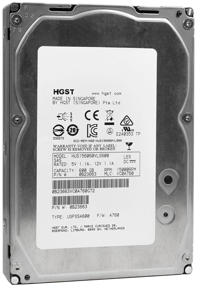 HGST Ultrastar 15K600 | 600GB 15K RPM SAS 6Gb/s 64MB Cache 3.5" Inch,,,, - Image 1 of 2