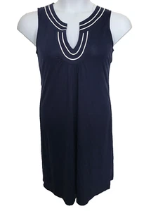 Vestido Rösch Azul Marino Reino Unido 10 Corto Verano Playa Cubrir pegajoso sin mangas - Imagen 1 de 8